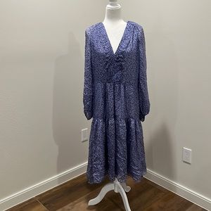 Hour Harlie midi iris leopard dress